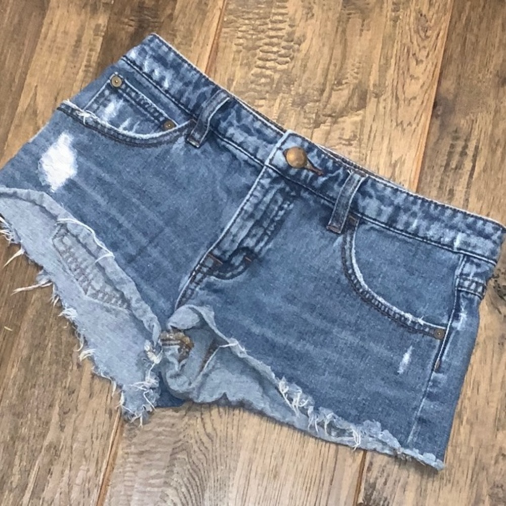 Free People denim shorts. Size 24.